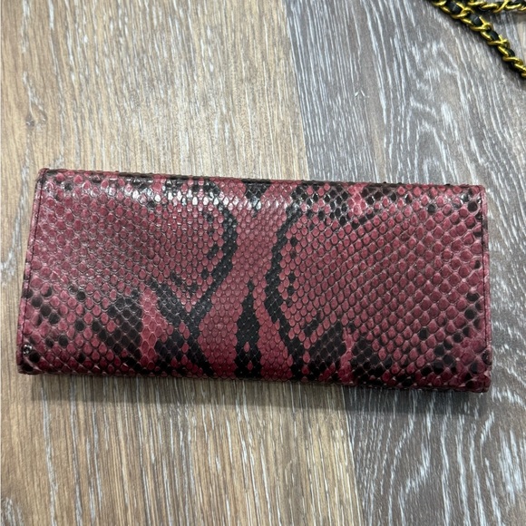 AUTHENTIC RARE Prada Python Matinee Micro Continental bi-fold Wallet and chain - Picture 15 of 16